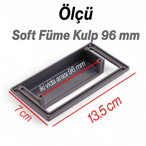 Marko Soft Füme Metal Gömme Mobilya Kulp Modern Dolap ve Çekmece Dayanıklı Dekoratif Kulplar - Resim 2