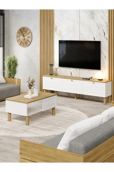 KuzeyLife Venaset Tv Ünitesi ve Orta Sehpa Membran Kapak