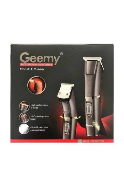 Geemy Professional Saç Ve Sakal Tıraş Makinesi Gm-666 - Resim 2