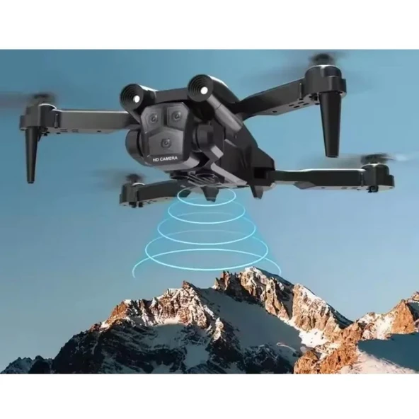 C12 Pro Katlanabilir Drone – 3x HD Kamera • 4K Video • Wi‑Fi FPV • Akıllı Uçuş Modları & Engel Algılamalı - Resim 4