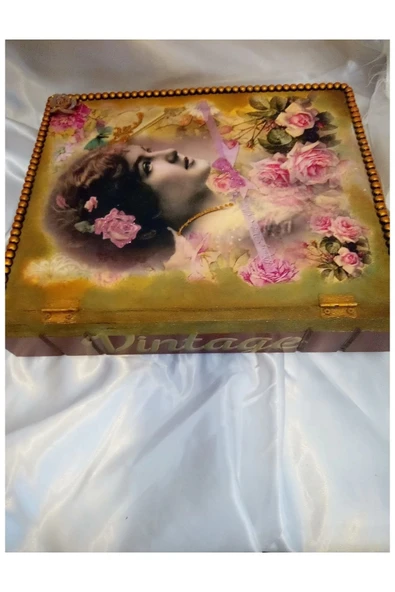 Sevgili Hediye Kutusu Sevgililer Günü Ahşap El İşi Hand Made Mücevher Kutusu - Resim 3