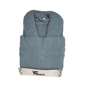 La Favorita Uzun Kişisel Bornoz ve Havlu-K.Mavi (XXL Beden) - Resim 2