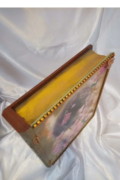 Sevgili Hediye Kutusu Sevgililer Günü Ahşap El İşi Hand Made Mücevher Kutusu - Resim 4