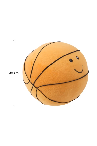 Peluş Basketbol Topu Oyuncak Yastık Dekoratif Spor Figürü Hediyelik Eşya - 5