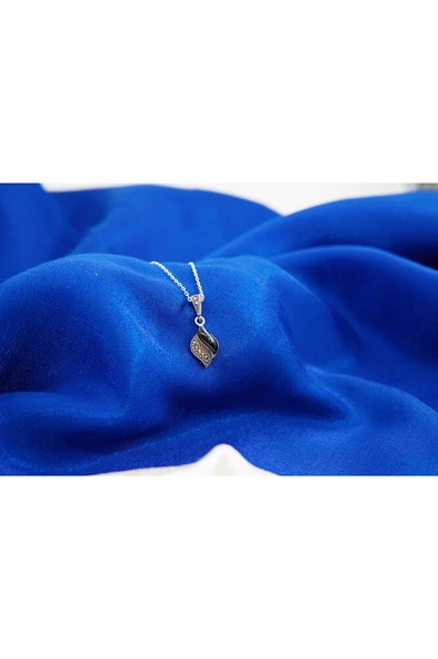 oltutaşı sarmal gümüş kolye k00021 - Resim 3