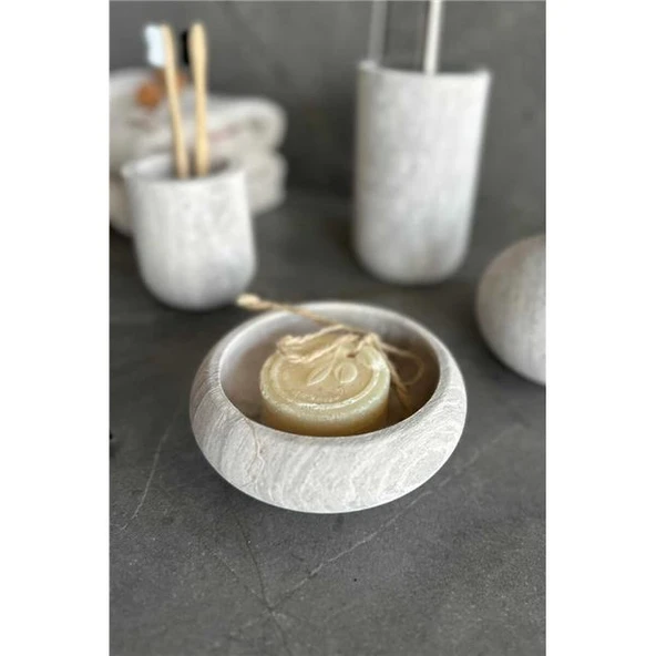 Primanova Bella Vita Banyo Seti 4 Parça - Bej - 4