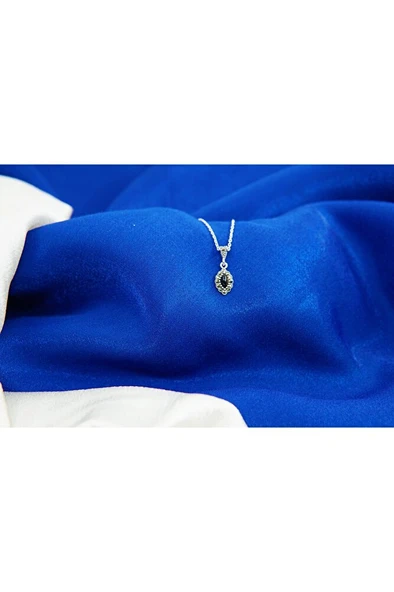 oltutaşı mini badem gümüş kolye sk00019 - Resim 3