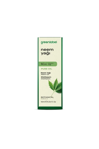 GREENLABEL NEEM (TESBİH AĞACI) YAĞI 10 ML. (DİSTİLASYON) ürün görseli 1