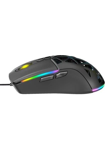 Claw's Nexus X1 12800 Dpi Makro Yazılımlı & Değiştirilebilir Kapaklı RGB Gaming Mouse - Siyah - 5
