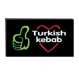 Işıklı Tak Çalıştır Hazır Tabela Turkish Kebap ürün görseli 1