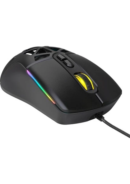 Claw's Nexus X1 12800 Dpi Makro Yazılımlı & Değiştirilebilir Kapaklı RGB Gaming Mouse - Siyah - 6