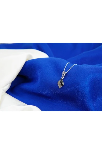 oltutaşı sarmal gümüş kolye k00021 - Resim 2