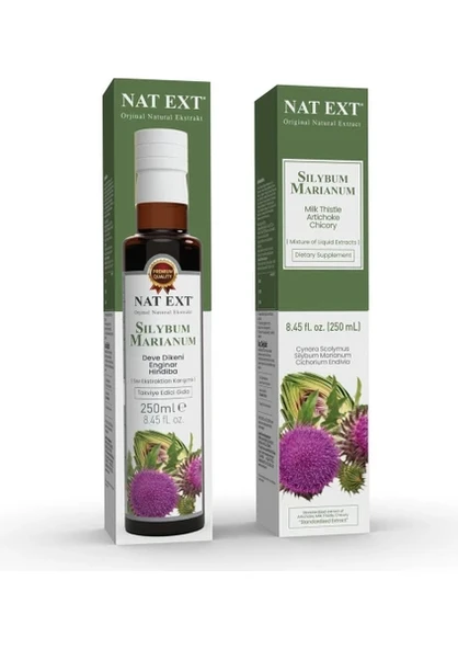 NAT-EXT SİLYBUM MARIANUM (DEVE DİKENİ,ENGİNAR, HİNDİBA) SIVI EKSTRAKTI 250 ML ürün görseli