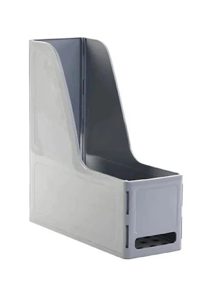 Demonte Plastik Magazinlik A4 Dosya ve Masa Düzenleyici 1 Adet - Gri ürün görseli 1