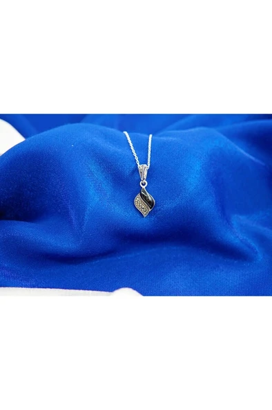 oltutaşı sarmal gümüş kolye k00021 ürün görseli 1