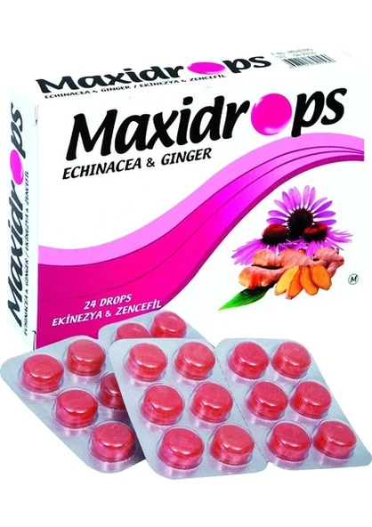 MAXİDROPS PASTİL EKİNEZYA & ZENCEFİL 62 GR (24 DROPS) ürün görseli 1