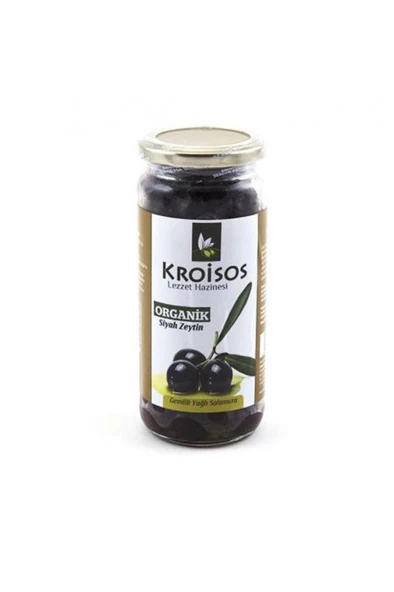 Kroisos Organik Siyah Zeytin Gemlik Yağlı Salamura 310 g - 1