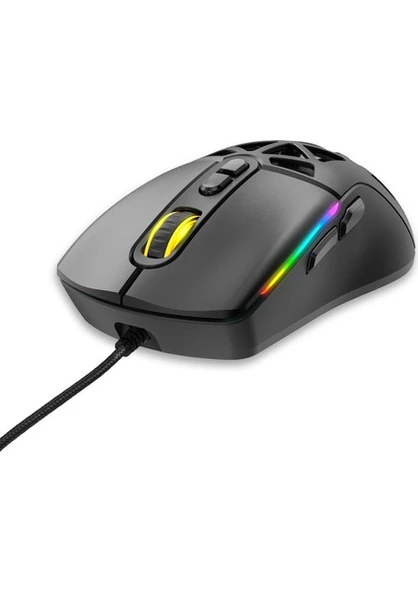 Claw's Nexus X1 12800 Dpi Makro Yazılımlı & Değiştirilebilir Kapaklı RGB Gaming Mouse - Siyah - 4