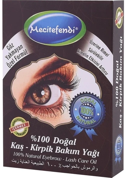 MECİTEFENDİ % 100 DOĞAL KAŞ- KİRPİK BAKIM YAĞI ( 2*8 ml.) ürün görseli 1