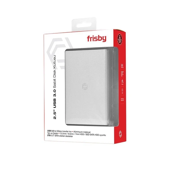 FRISBY FHC-2585S 2.5 SATA USB 3.0 Alüminyum Disk Kutusu - 4