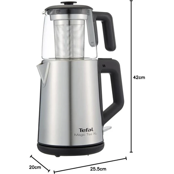 Tefal Magic Tea XL 1650 Watt Cam Demlikli Ve Paslanmaz Çelik Gövdeli Çay Makinesi - 9100046963 - 4