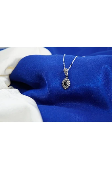 badem oltutaşı gümüş kolye sk0009 - 1