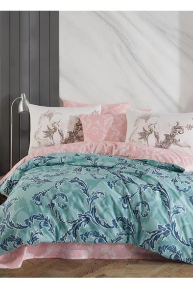 Avangarde Çift Kişilik Ranforce Nevresim Takımı Yeşil ürün görseli