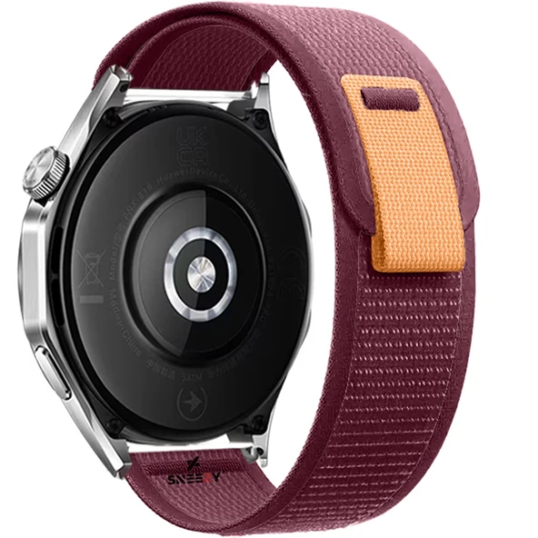 Huawei Watch GT6 Pro 46mm Uyumlu Kordon Trail Loop Yumuşak Kumaş Kordon  Kırmızı - Resim 2