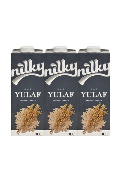 NİLKY Yulaf Sütü Bitkisel Bazlı Laktosuz Vegan 3x1 Lt ürün görseli 1
