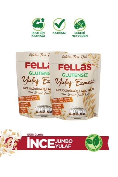 Fellas Glutensiz Yulaf Ezmesi 300 Gr X 2 Adet - 1
