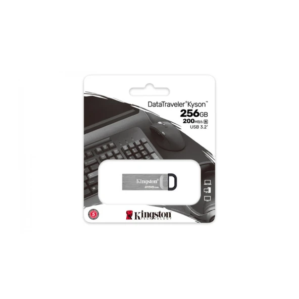 Kingston DTKN/256GB 256GB DataTraveler Kyson 200MB/s Metal USB 3.2 Gen 1 Flash Bellek - 1