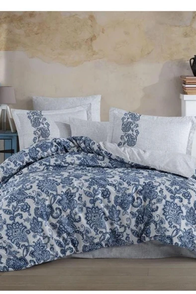 Elsa Çift Kişilik Ranforce Nevresim Takımı Lacivert ürün görseli