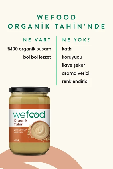 Wefood Organik Tahin 600 Gr - 3