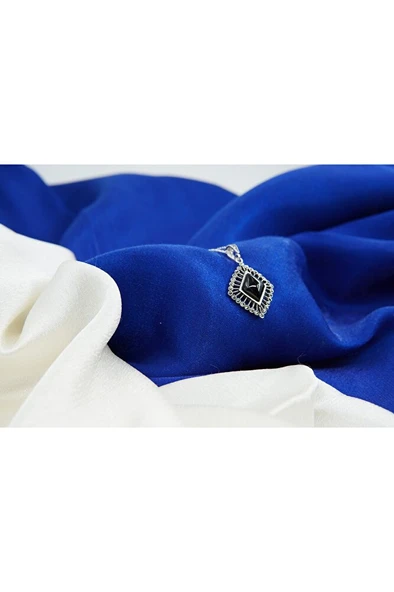 oltutaşı çerçeveli dilim gümüş kolye sk00034 ürün görseli 1