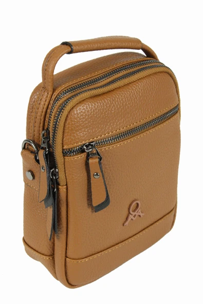 M 426 Mega Bag Suni Deri Bodybag Omuz Çantası - Resim 7