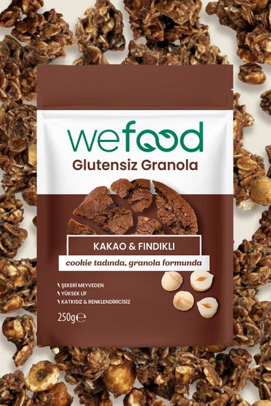 Wefood Glutensiz Granola Kakao & Fındıklı 250 gr - 2