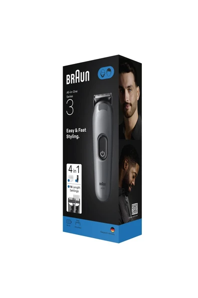 Hepsi Bir Arada Series 3, 4’ü 1 arada Tıraş Kiti, Keskin Bıçak, 14 Uzunluk, AIO3500 - 8