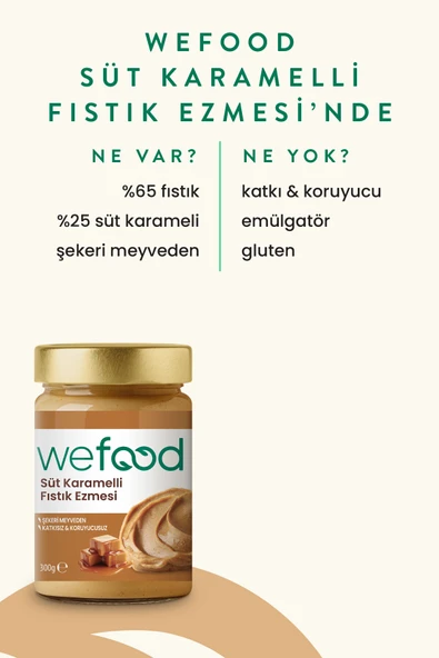 Wefood Süt Karamelli Fıstık Ezmesi 300 gr - 2