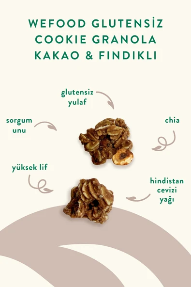 Wefood Glutensiz Granola Kakao & Fındıklı 250 gr - 5