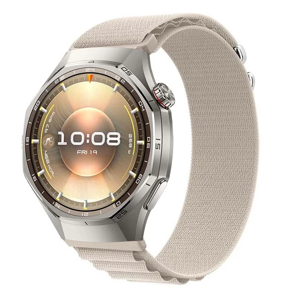 Huawei Watch GT6 Pro 46mm Uyumlu Kordon Alpine Loop Kancalı Kumaş Kordon  Starlight ürün görseli