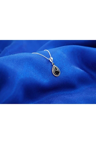 oltutaşı damla gümüş kolye sk00017 - Resim 4