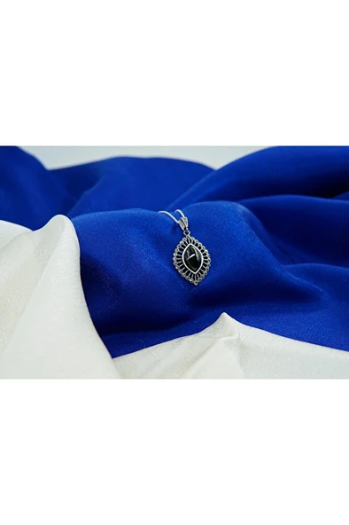 oltutaşı çerçeveli badem gümüş kolye sk00029 - 4