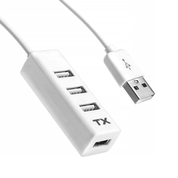 Tx ACUSB24W 4Port Usb Çoğaltıcı Hub Beyaz 2.0 480Mbps (0,11cm Kablo Uzunluğu) ürün görseli