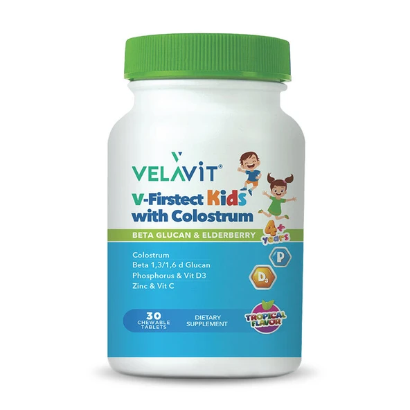VELAVIT V-FIRSTECT KIDS WITH COLOSTRUM ÇİĞNENEBİLİR TABLET 30 TABLET - 1