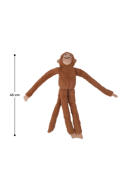 Peluş Maymun Yapışkanlı El Oyuncak Hediyelik Çocuk Odası Dekorasyon Uyku Oyun Arkadaşı - 4