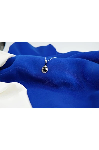 oltutaşı damla gümüş kolye sk00017 - Resim 3