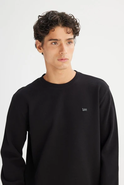 Erkek Baskılı Sweatshirt Black Black L - Resim 5