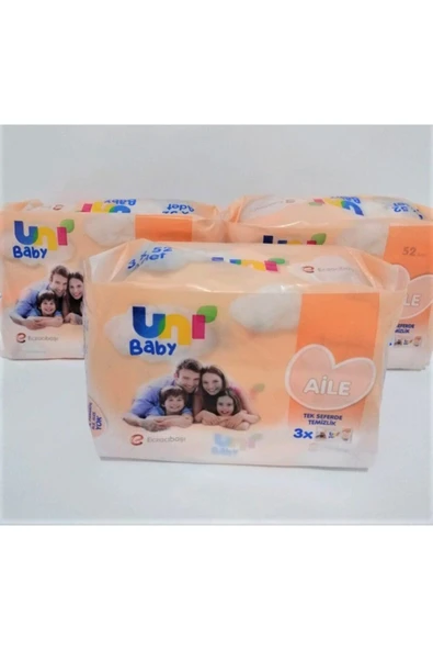 Uni Baby Aile Islak Mendil 3x52 3 Adet