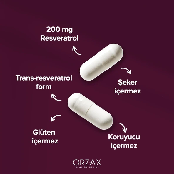 Ocean Resveratrol 200 mg Trans Resveratrol 30 Kapsül - Resim 5