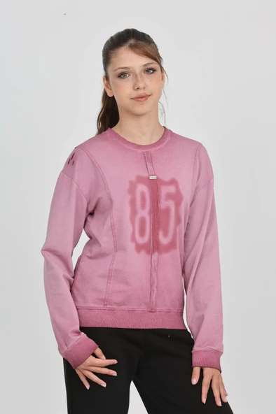 Toontoy Kız Çocuk 85 Baskılı Sweatshirt - 6